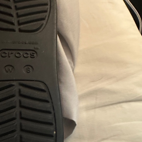 CROCS Black Platform Sandals - Picture 6 of 6